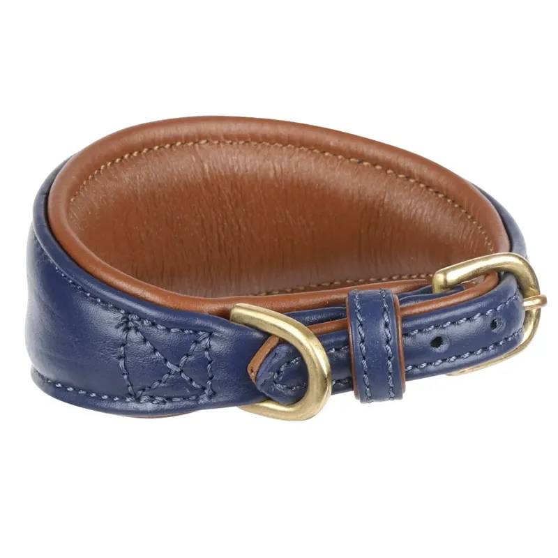Shires Digby and Fox Padded Greyhound Collar Navy